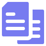 Document stack icon in violet