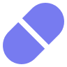 Pill in violet